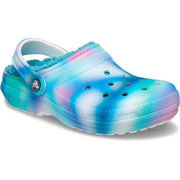 Crocs Classic Lined Solarized Men's Clogs Turquoise / Multi | Australia 0809EBCX